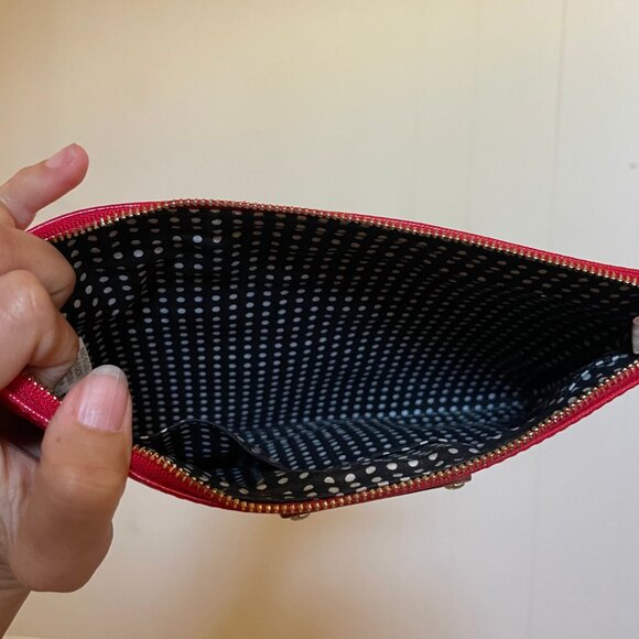 Kate Spade Fulton Street Lacquerred Large Pouch in Red - Picture 2 of 3